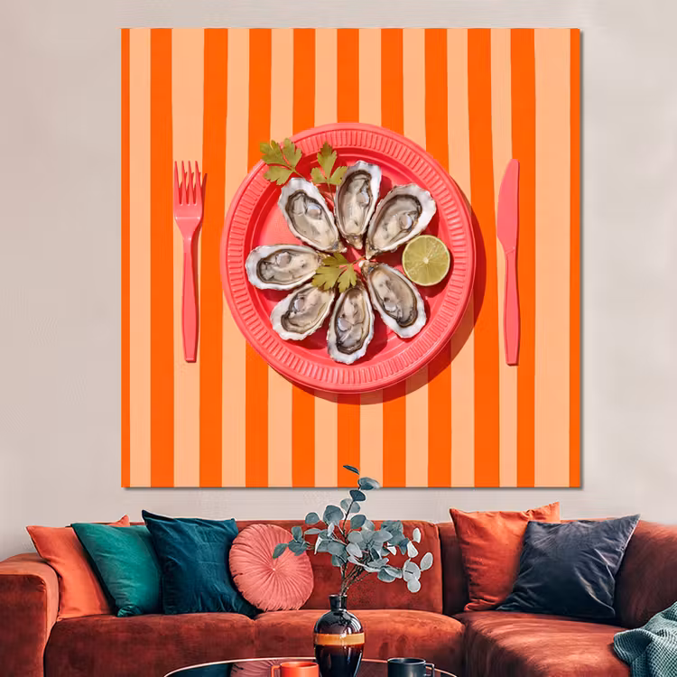 Forex - Eten - Oester - Zeevruchten - Oranje - Modern — 3