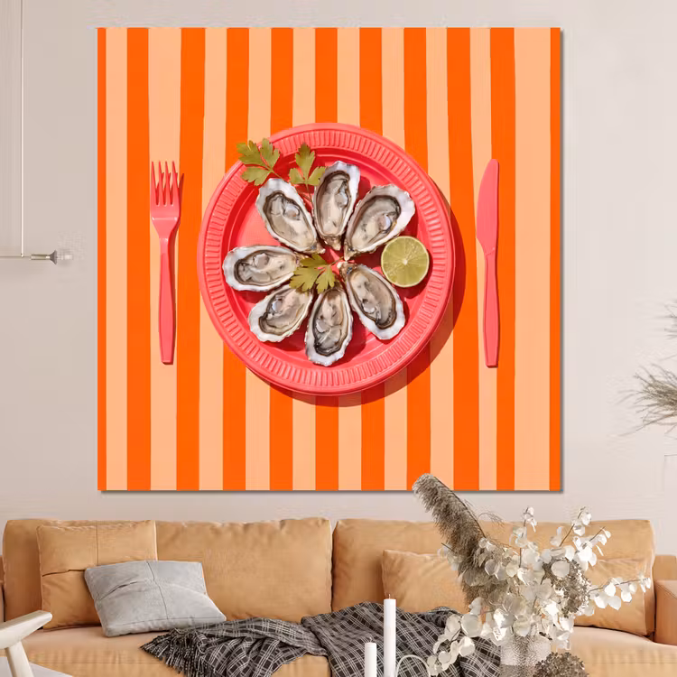 Forex - Eten - Oester - Zeevruchten - Oranje - Modern — 4