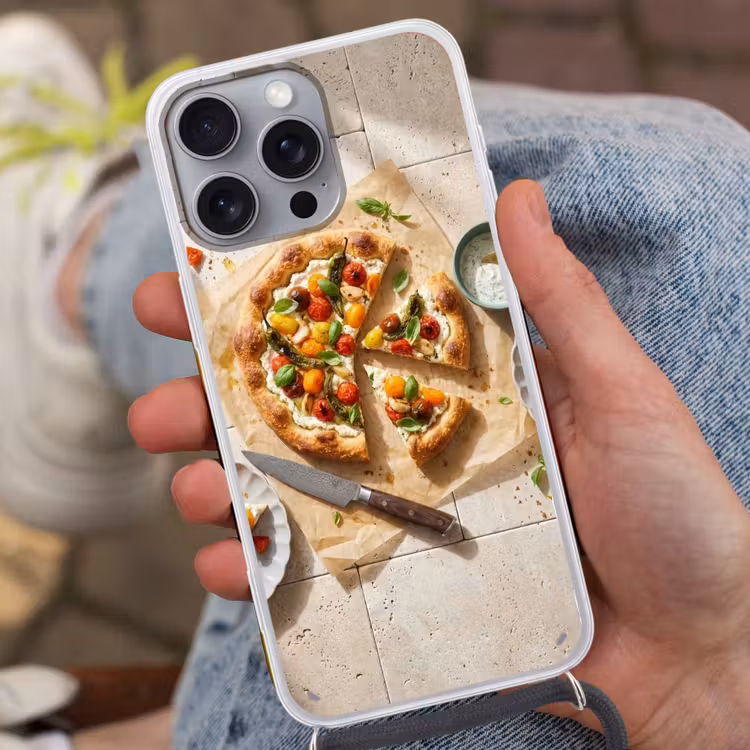 Telefoonhoesje met koord - Eten - Tomaten - Basilicum - Maaltijd - Vers — 2