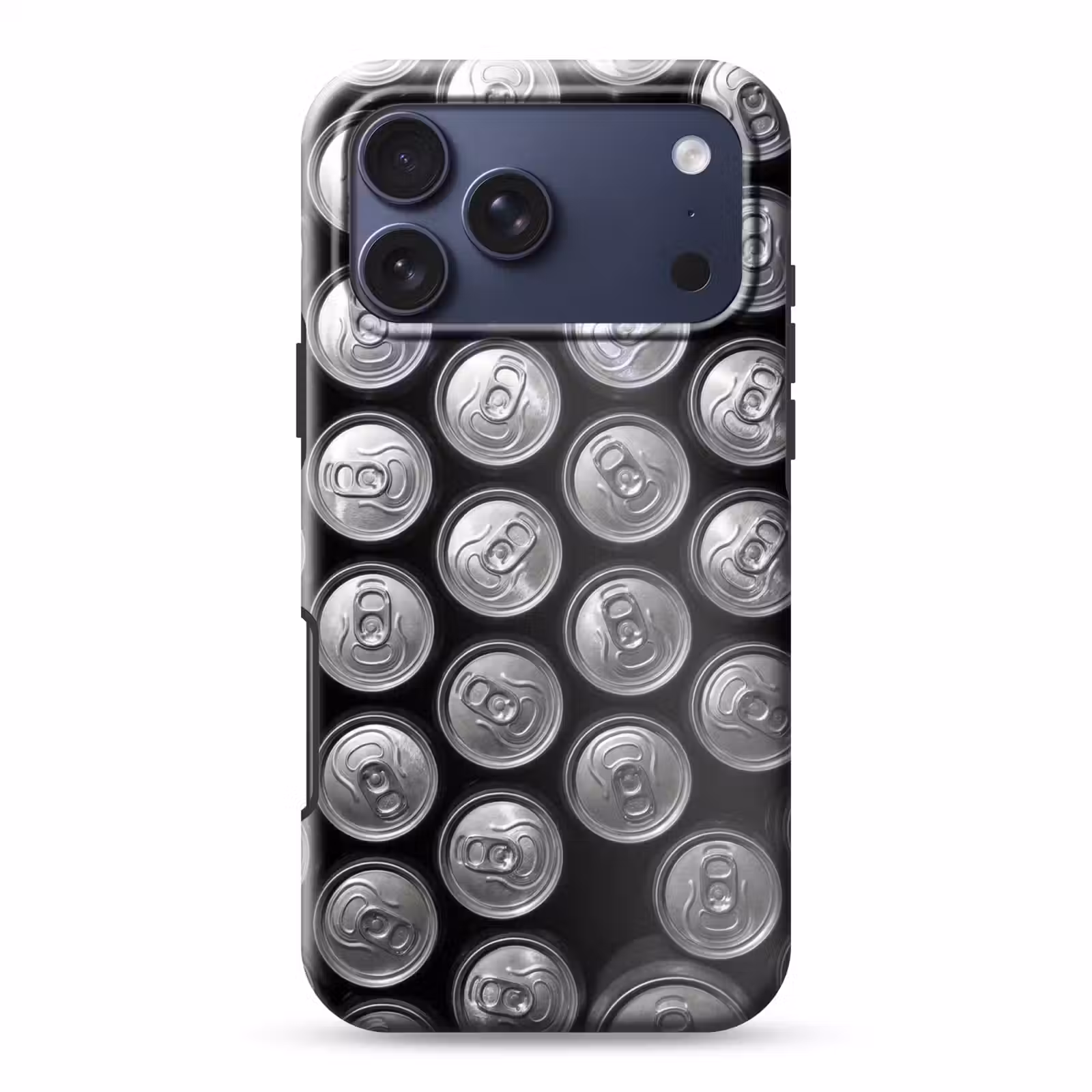 Telefoonhoesje Toughcase - Blikjes - Aluminium - Patroon - Industrieel - Zilver — 1