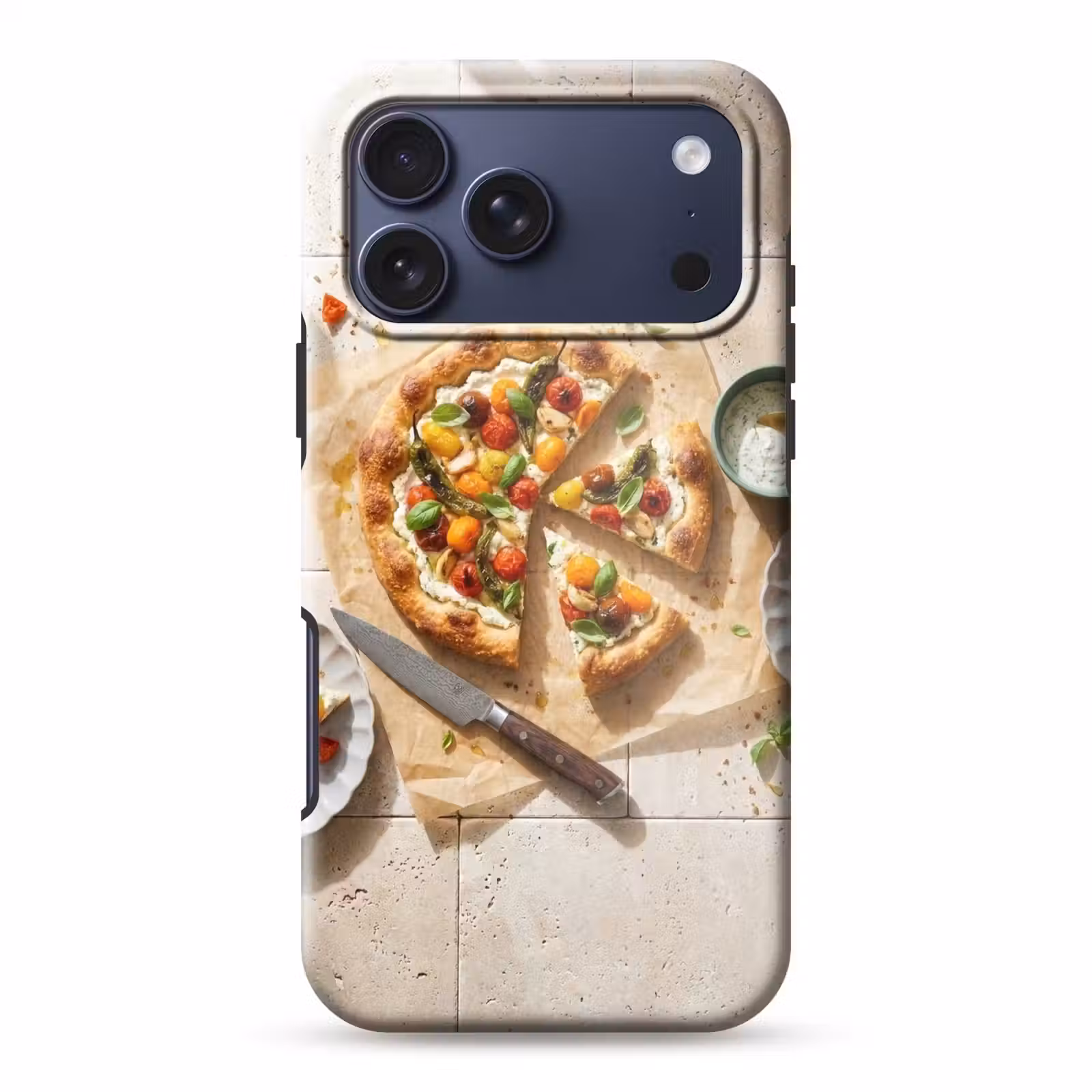 Telefoonhoesje Toughcase - Eten - Tomaten - Basilicum - Maaltijd - Vers — 1