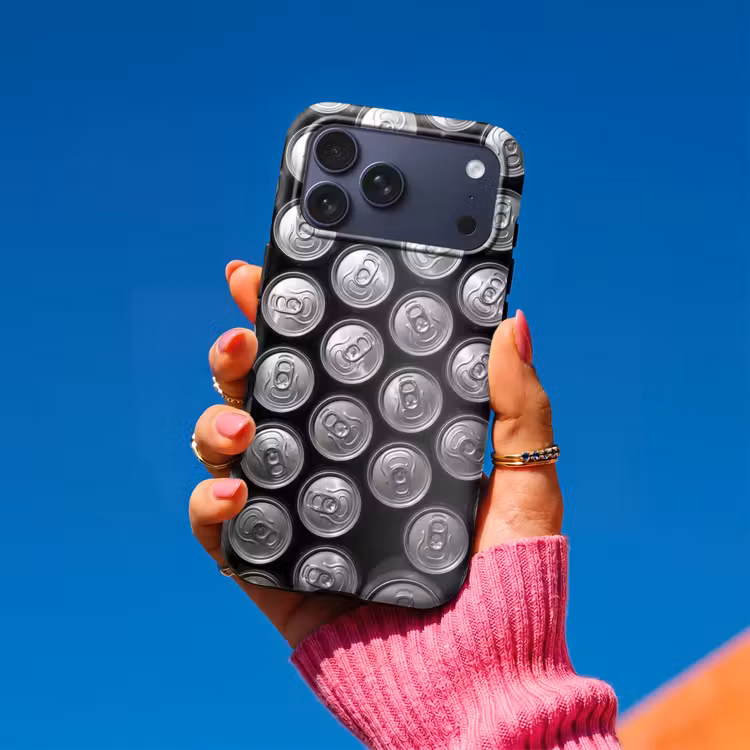 Telefoonhoesje Toughcase - Blikjes - Aluminium - Patroon - Industrieel - Zilver — 2
