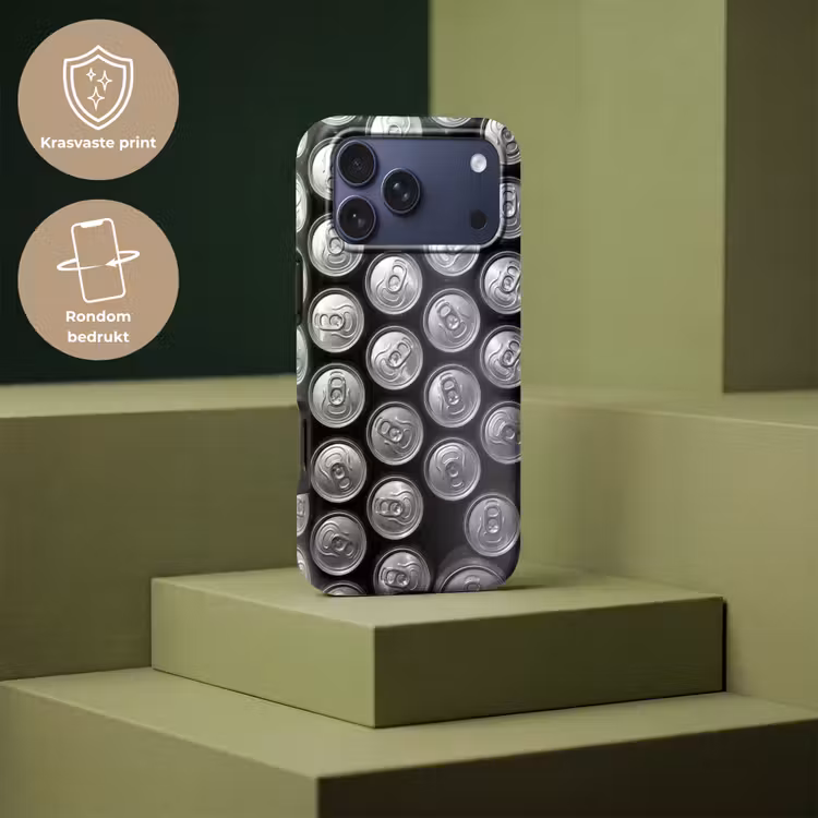 Telefoonhoesje Toughcase - Blikjes - Aluminium - Patroon - Industrieel - Zilver — 7