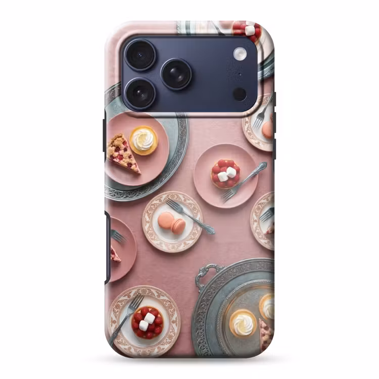 Telefoonhoesje Toughcase - Dessert - Taart - Gebak - Zoet - Roze — 1