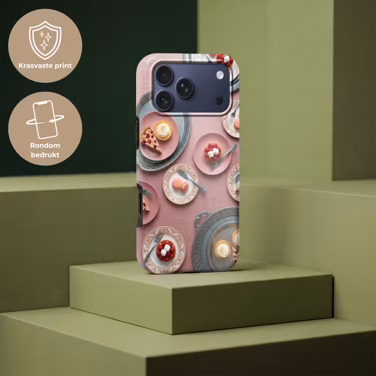Telefoonhoesje Toughcase - Dessert - Taart - Gebak - Zoet - Roze — 7