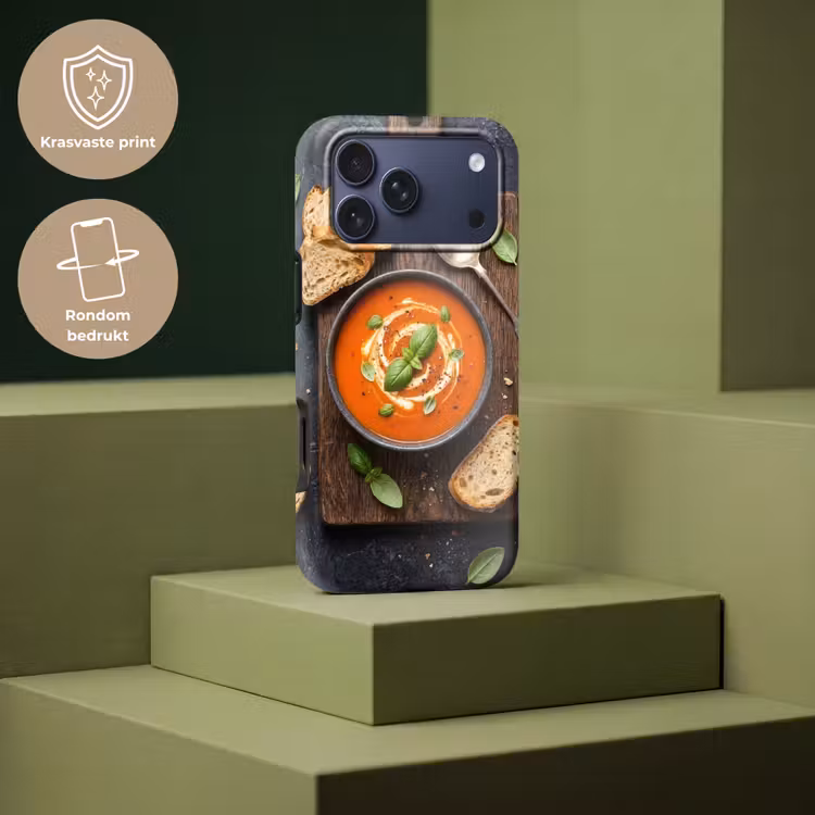 Telefoonhoesje Toughcase - Eten - Soep - Basilicum - Rustiek - Rood — 7