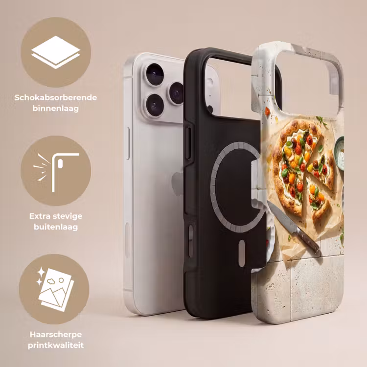 Telefoonhoesje Toughcase - Eten - Tomaten - Basilicum - Maaltijd - Vers — 3