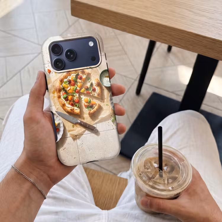 Telefoonhoesje Toughcase - Eten - Tomaten - Basilicum - Maaltijd - Vers — 4