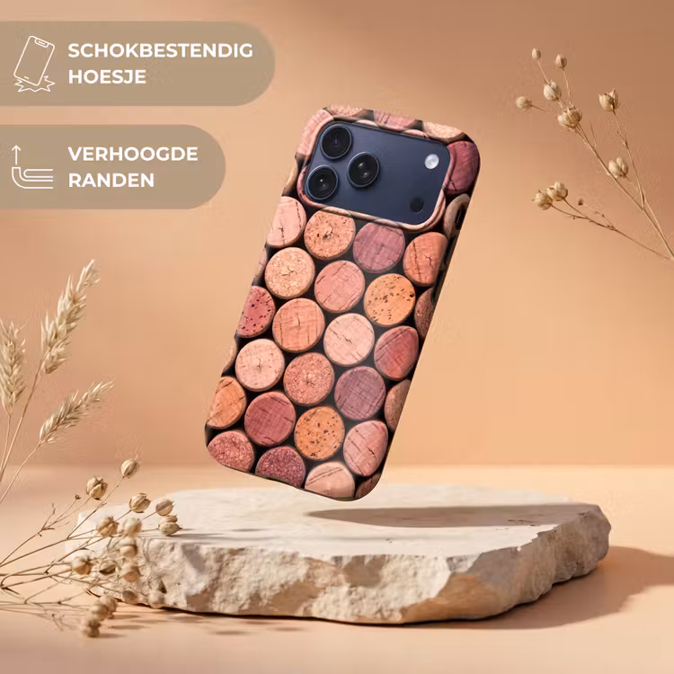 Telefoonhoesje Toughcase - Kurk - Patroon - Abstract - Modern - Rood — 5