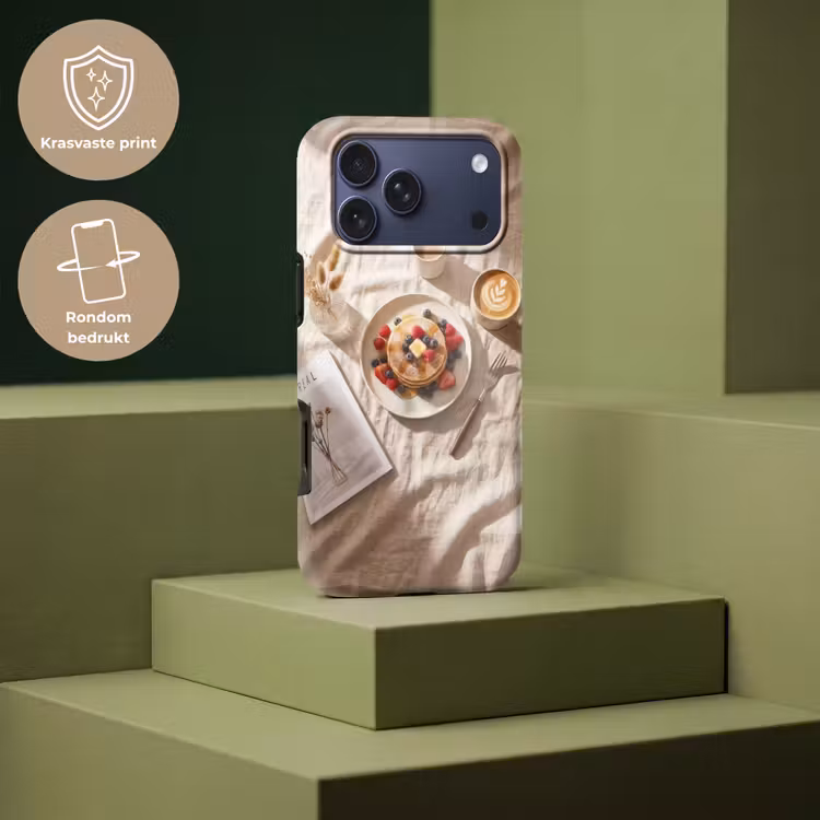 Telefoonhoesje Toughcase - Pannenkoeken - Bessen - Ontbijt - Modern - Beige — 7