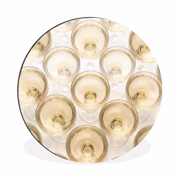 Wandcirkel - Aluminium - Drank - Glazen - Feest - Goud — 1