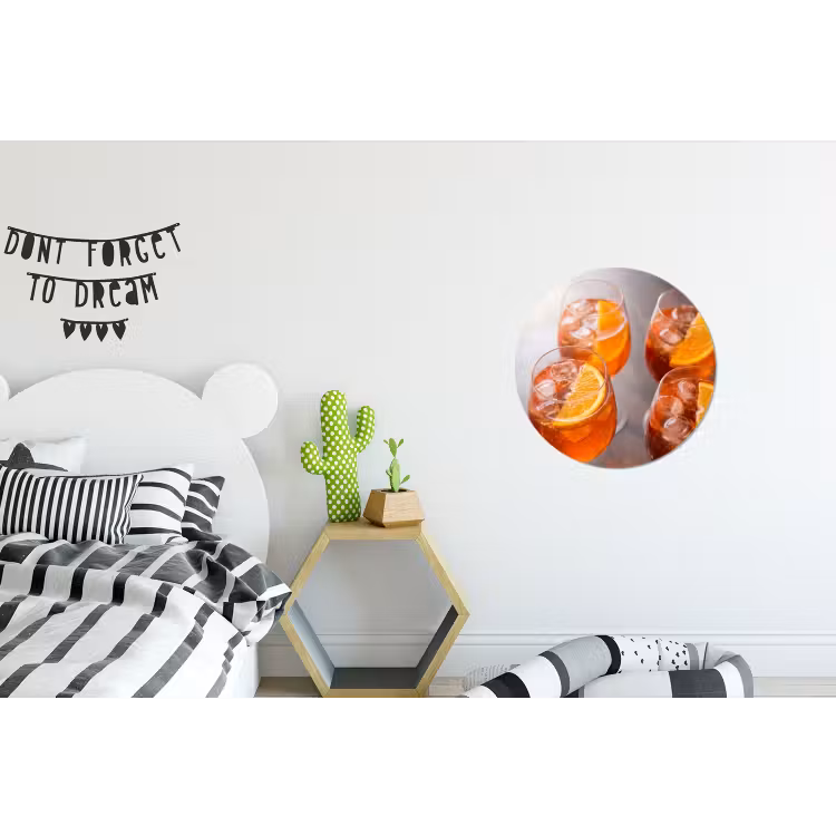Wandcirkel - Aluminium - Drank - Sinaasappel - IJs - Zomer - Oranje — 5