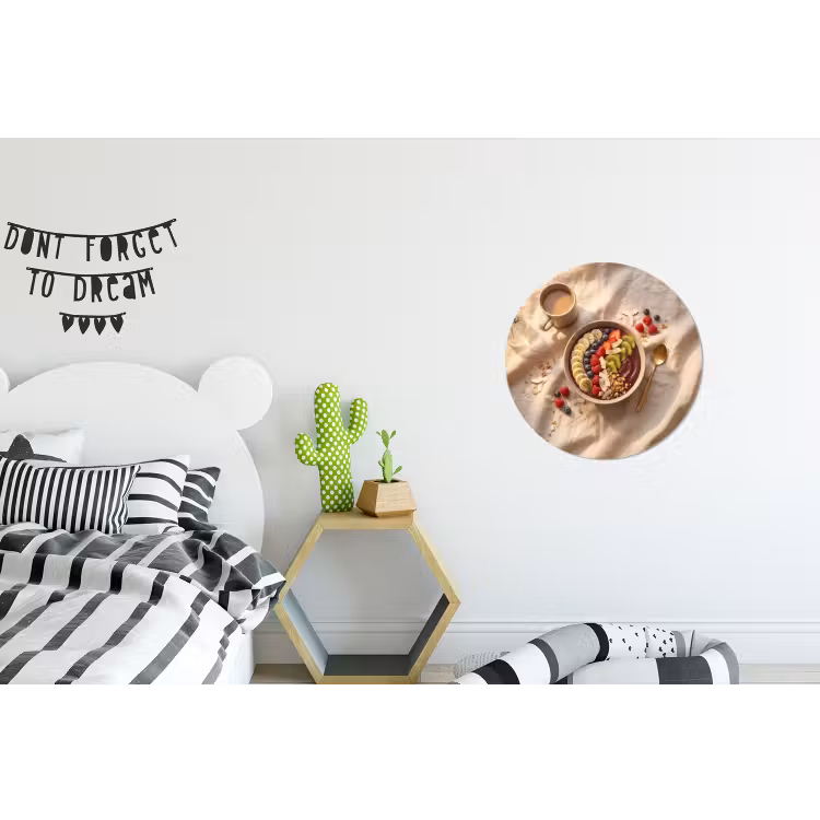 Wandcirkel - Aluminium - Eten - Ontbijtkom - Fruit - Gezond - Kleurrijk — 5