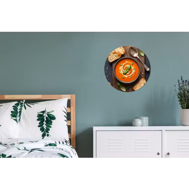 Wandcirkel - Aluminium - Eten - Soep - Basilicum - Rustiek - Rood — 4