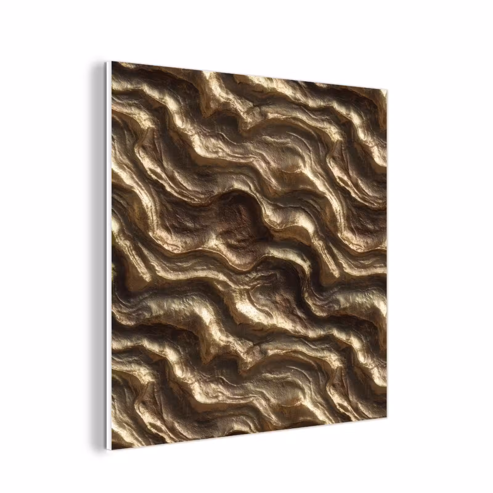 Forex - Reliëf - Golven - Abstract - Bronsgoud — 1