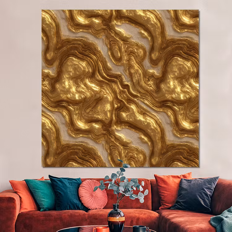 Forex - Golven - Organisch - Goud - Crème — 3