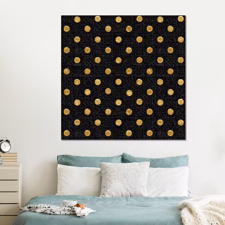 Forex - Polka Dot - Stippen - Goud - Zwart — 2