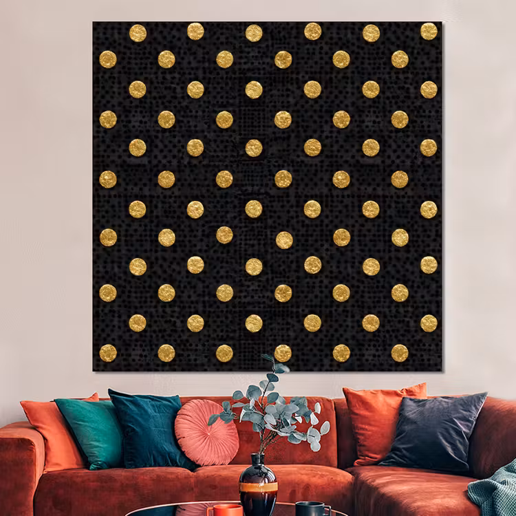 Forex - Polka Dot - Stippen - Goud - Zwart — 3
