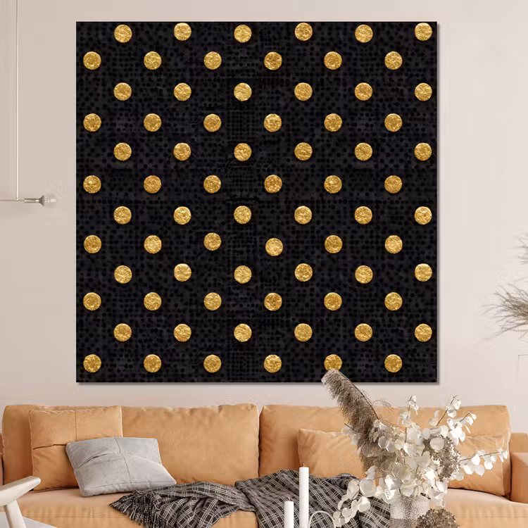 Forex - Polka Dot - Stippen - Goud - Zwart — 4