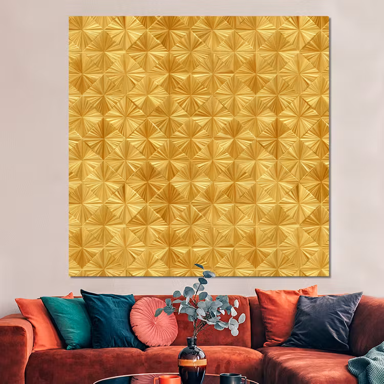 Forex - Tegels - Geometrisch - Reliëf - Goud — 3