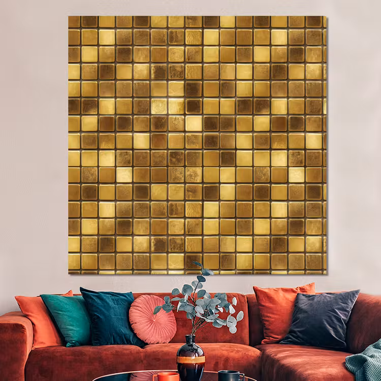 Forex - Tegels - Mozaïek - Luxe - Warm Goud — 3