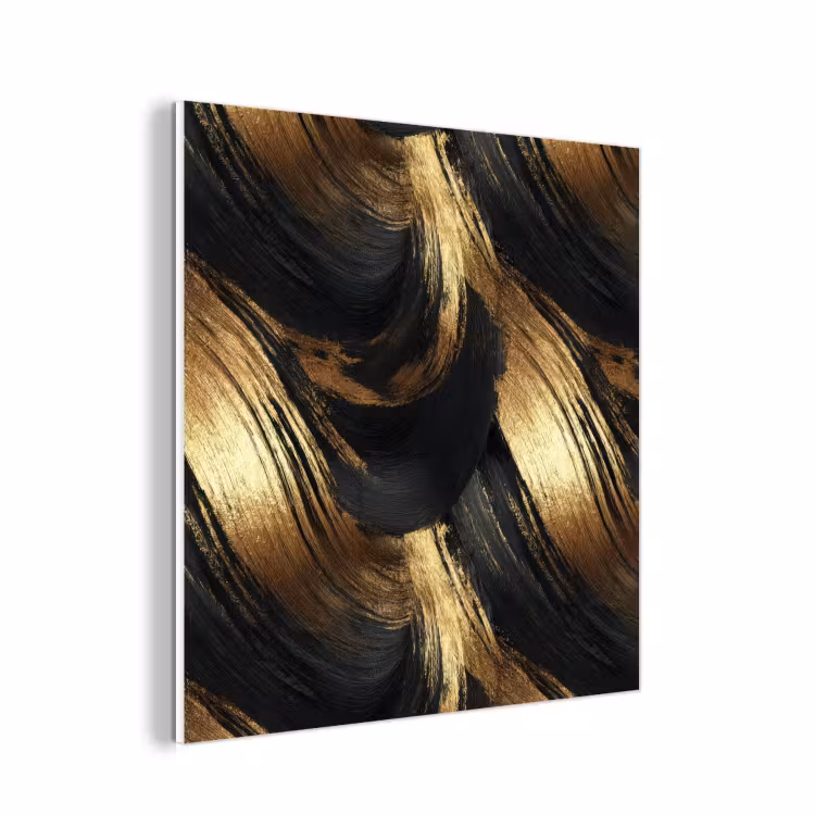 Forex - Verfstreken - Abstract - Goud - Zwart — 1