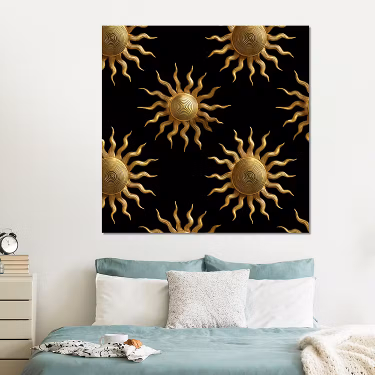 Forex - Zon - Patroon - Luxe - Goud - Zwart — 2