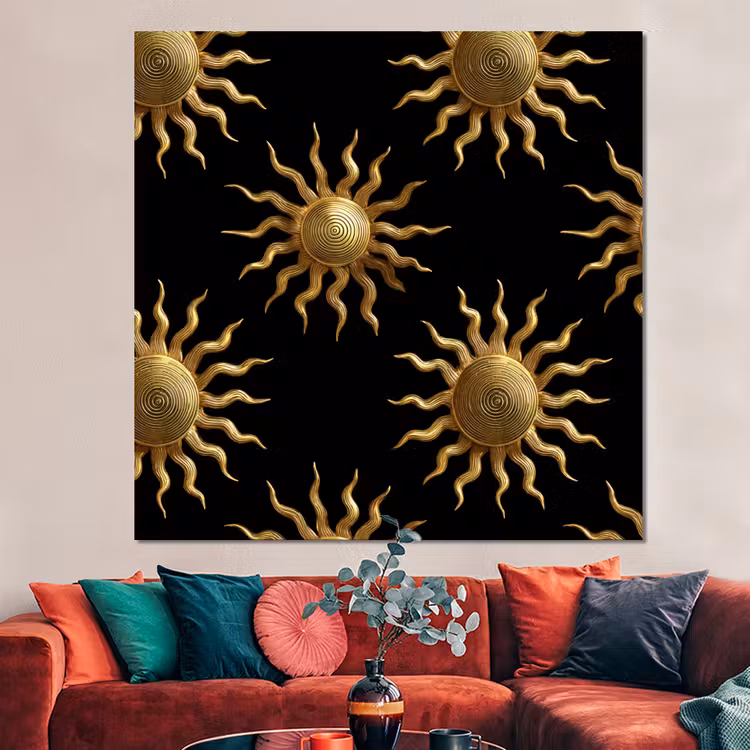 Forex - Zon - Patroon - Luxe - Goud - Zwart — 3