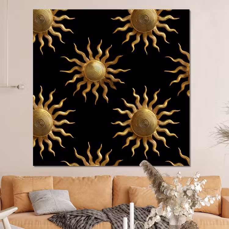 Forex - Zon - Patroon - Luxe - Goud - Zwart — 4