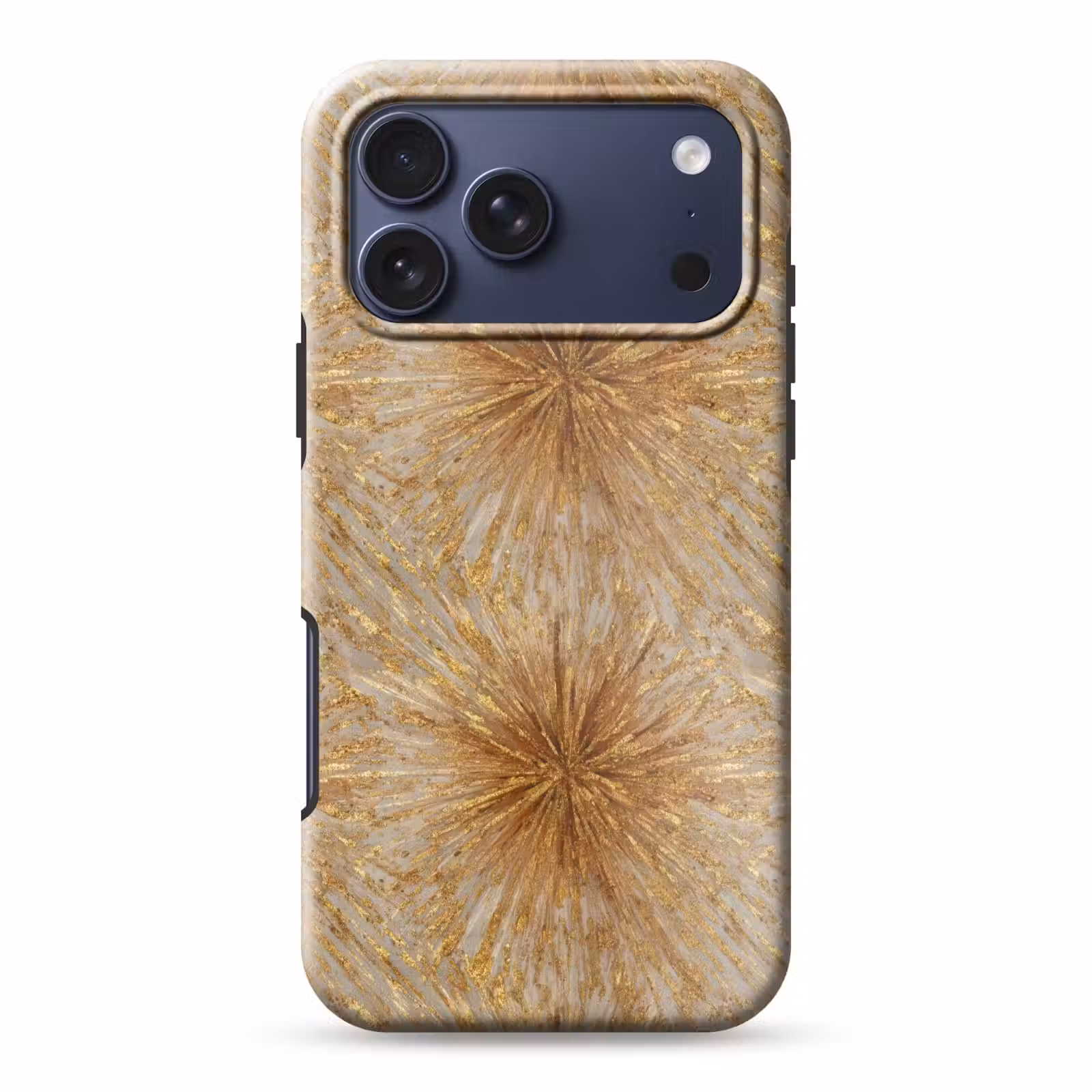 Telefoonhoesje Toughcase - Explosie - Abstract - Goud - Wit — 1