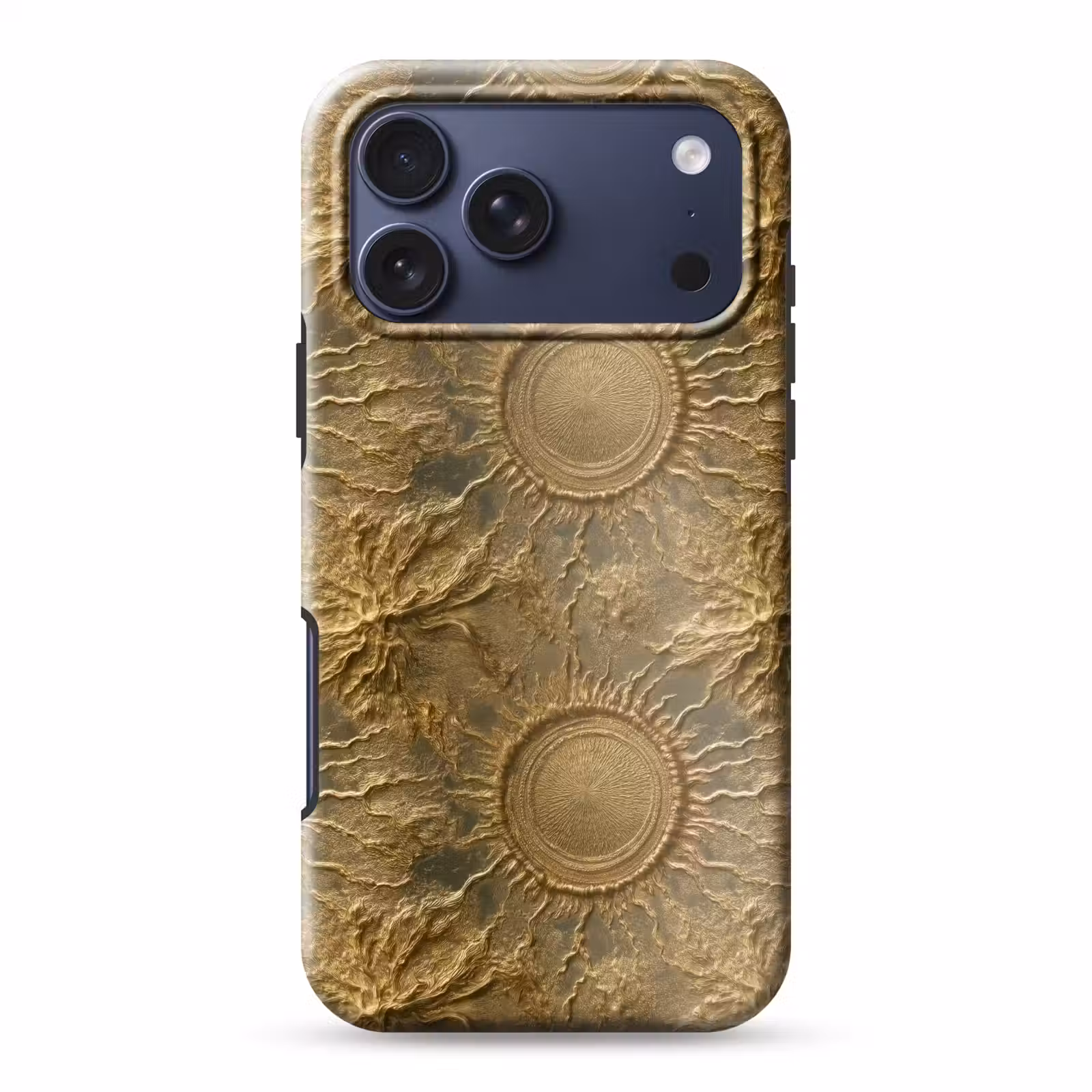 Telefoonhoesje Toughcase - Zon - Reliëf - Antiek - Goud — 1