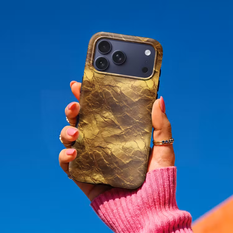 Telefoonhoesje Toughcase - Bladgoud - Textuur - Goud — 2