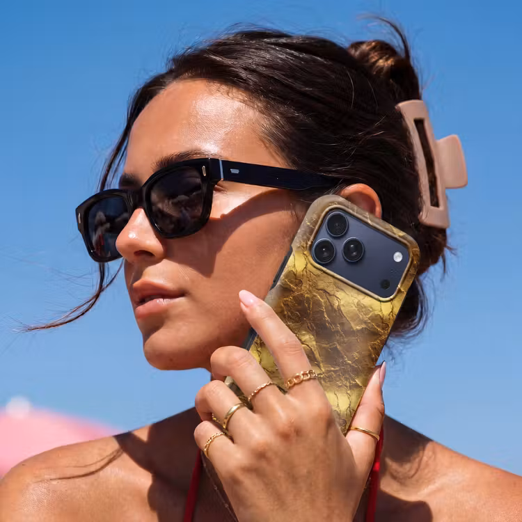 Telefoonhoesje Toughcase - Bladgoud - Textuur - Goud — 6