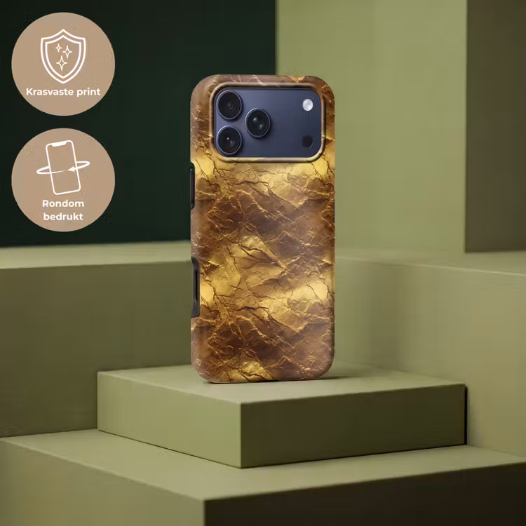 Telefoonhoesje Toughcase - Bladgoud - Textuur - Goud — 7