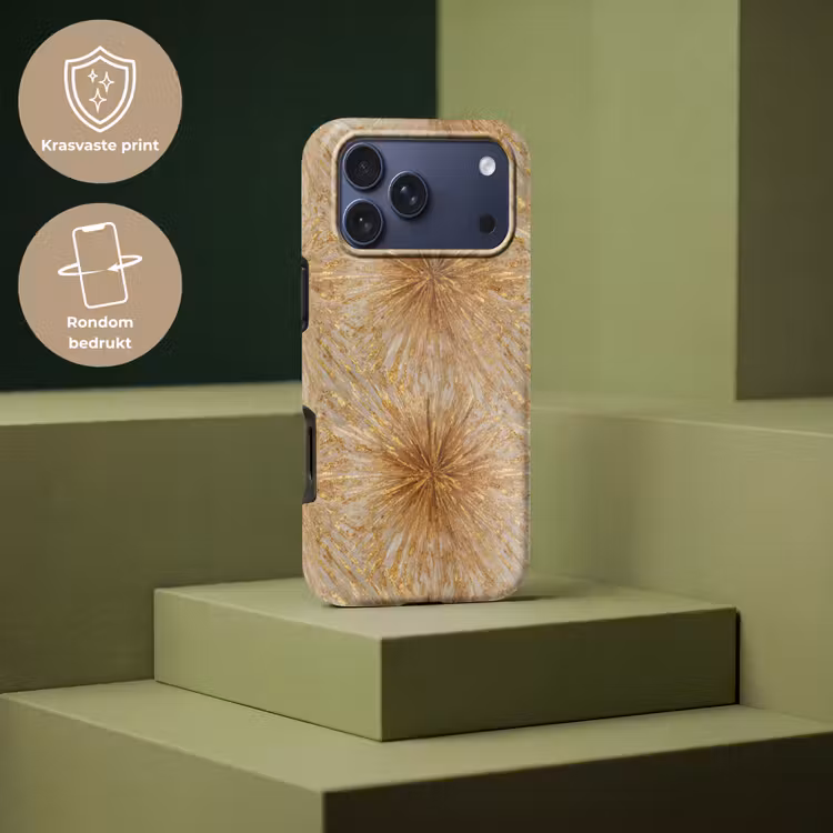 Telefoonhoesje Toughcase - Explosie - Abstract - Goud - Wit — 7