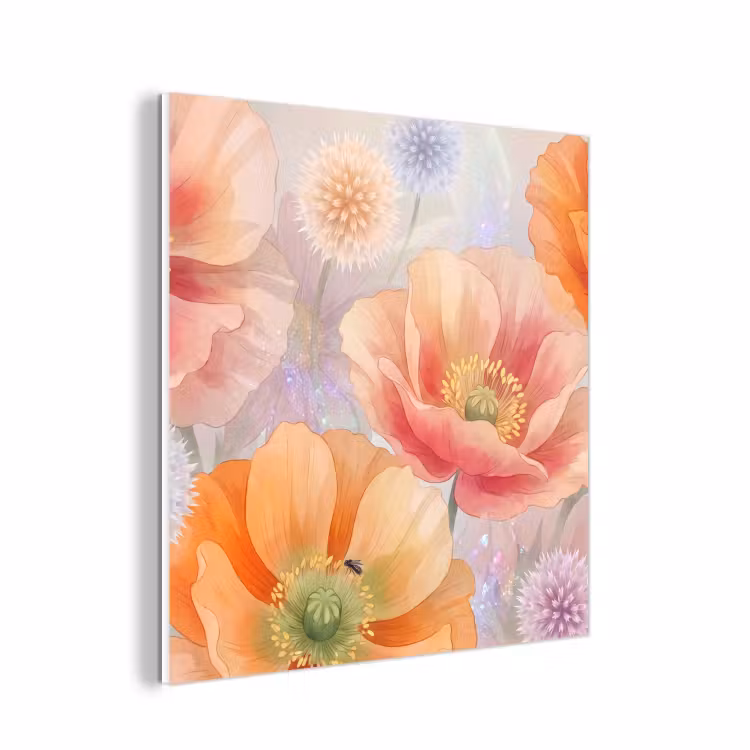 Forex - Bloemen - Aquarel - Natuur - Modern - Kleurrijk — 1