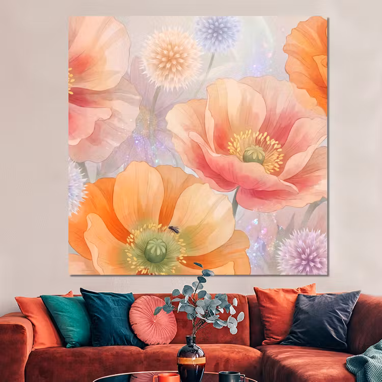 Forex - Bloemen - Aquarel - Natuur - Modern - Kleurrijk — 3