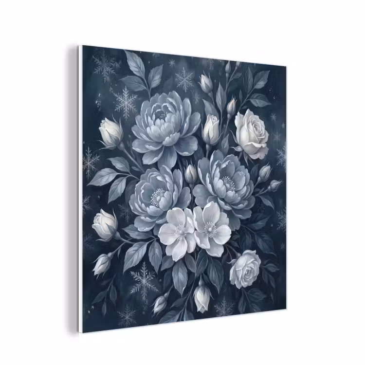 Forex - Bloemen - Boeket - Winter - Abstract - Blauw — 1