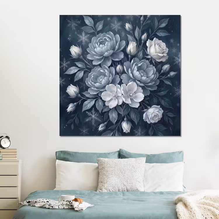 Forex - Bloemen - Boeket - Winter - Abstract - Blauw — 2