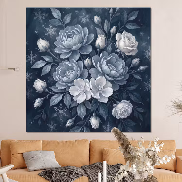 Forex - Bloemen - Boeket - Winter - Abstract - Blauw — 4
