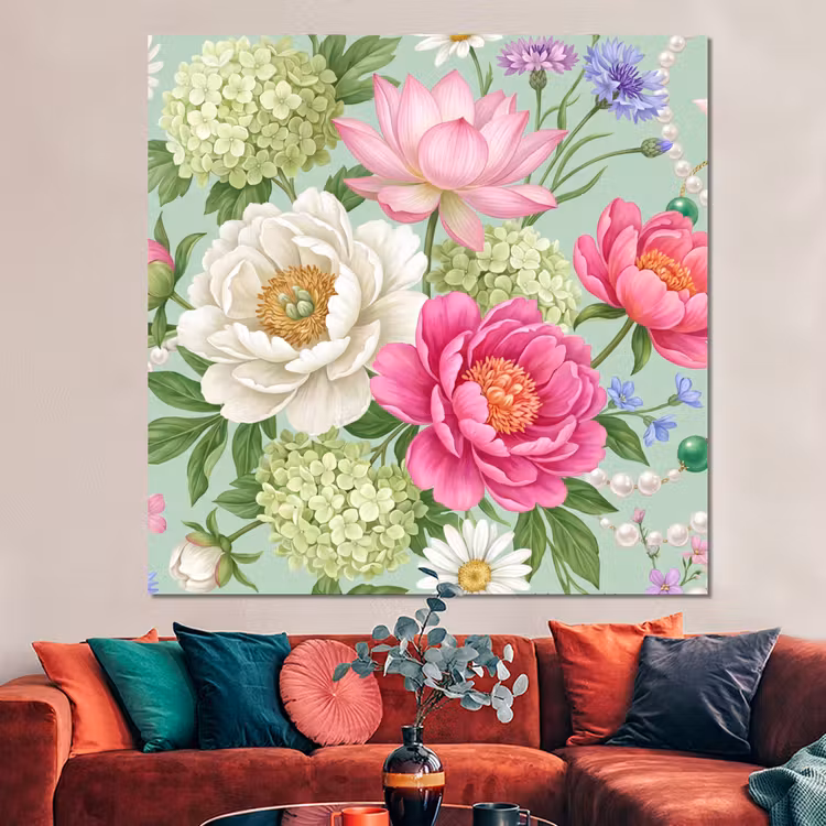 Forex - Bloemen - Patroon - Botanisch - Groen — 3