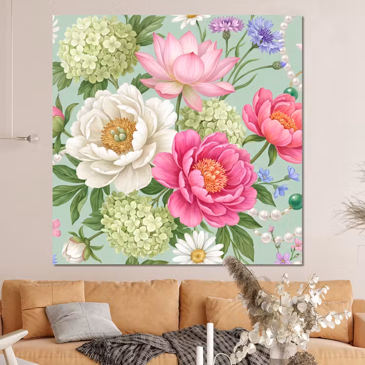 Forex - Bloemen - Patroon - Botanisch - Groen — 4