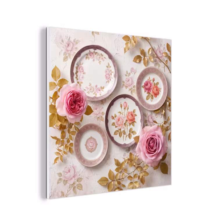 Forex - Bloemen - Patroon - Vintage - Roze - Decoratie — 1