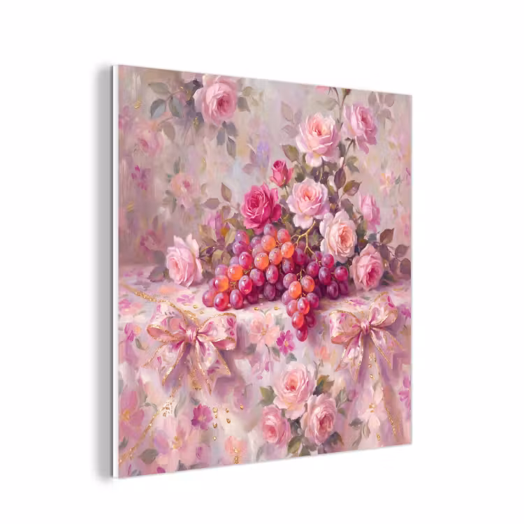Forex - Eten - Bloemen - Stilleven - Roze - Goud — 1