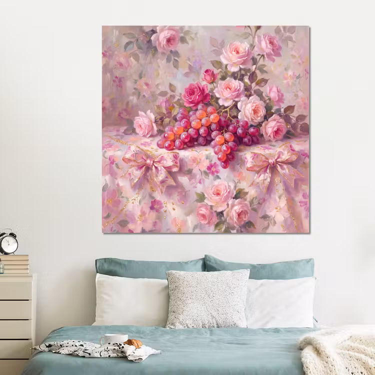 Forex - Eten - Bloemen - Stilleven - Roze - Goud — 2