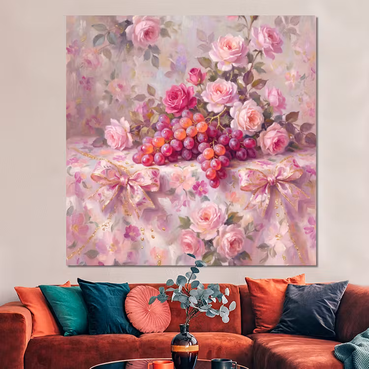 Forex - Eten - Bloemen - Stilleven - Roze - Goud — 3