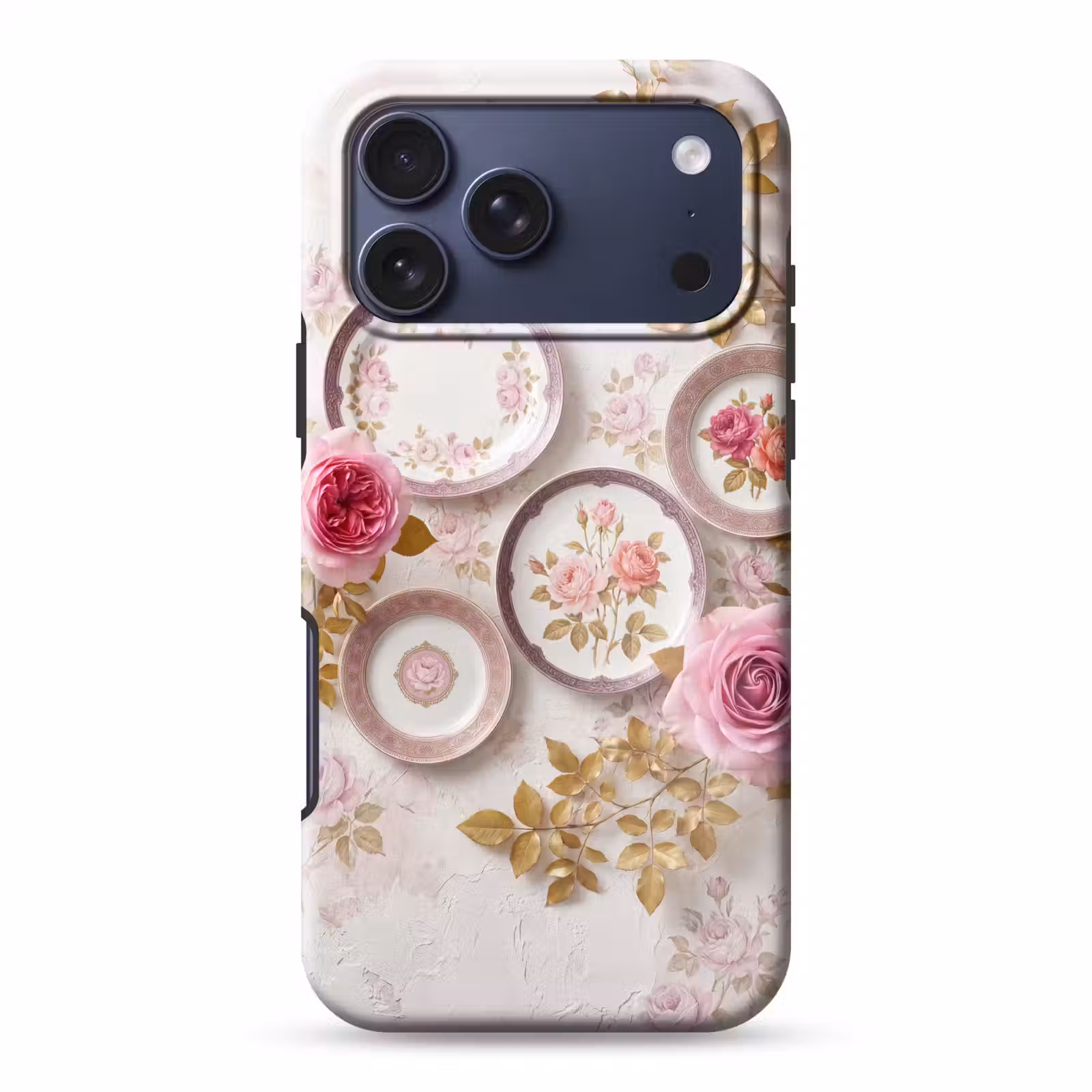 Telefoonhoesje Toughcase - Bloemen - Patroon - Vintage - Roze - Decoratie — 1