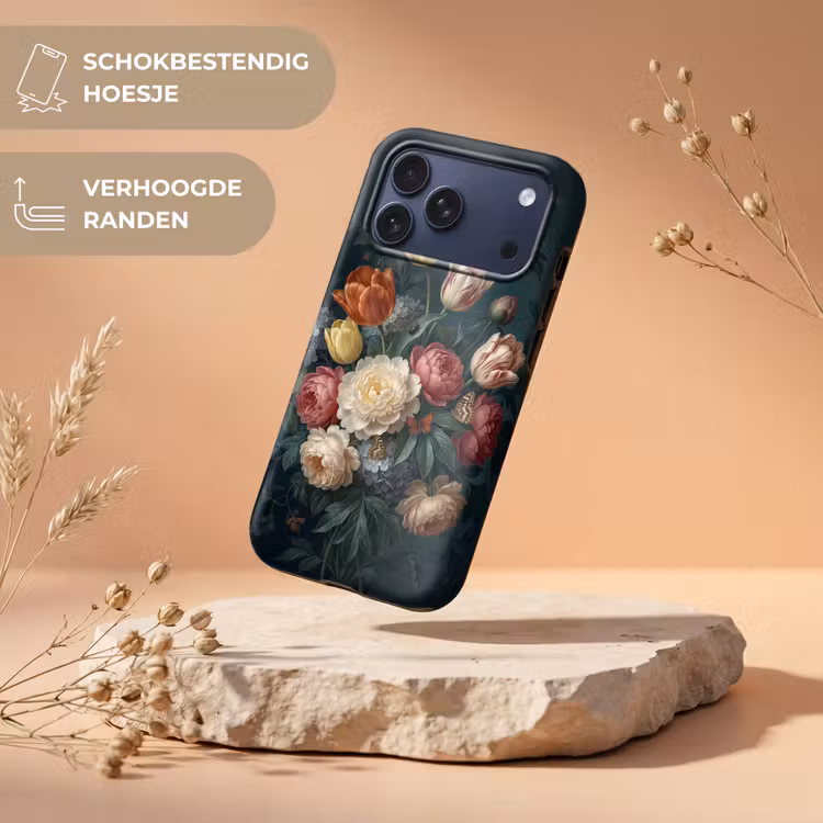 Telefoonhoesje Toughcase - Bloemen - Boeket - Natuur - Klassiek - Donker — 5