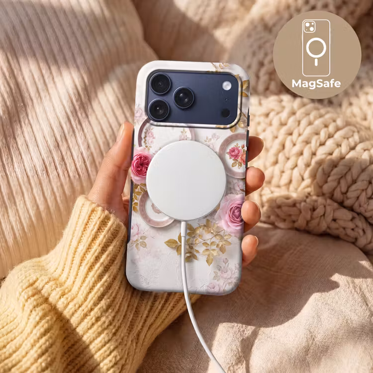 Telefoonhoesje Toughcase - Bloemen - Patroon - Vintage - Roze - Decoratie — 8