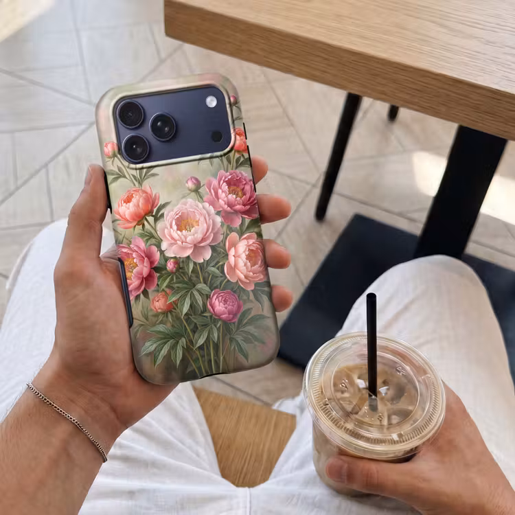 Telefoonhoesje Toughcase - Bloemen - Roze - Klassiek - Gedetailleerd - Natuur — 4